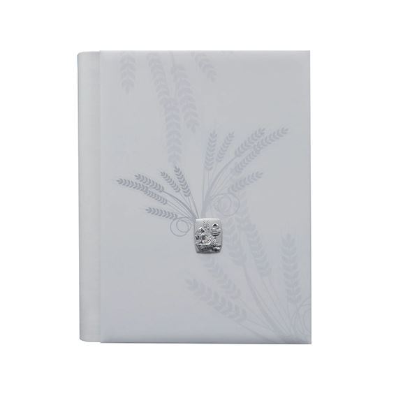 Album Comunione 24x30 in ecopelle con applicazione argento.