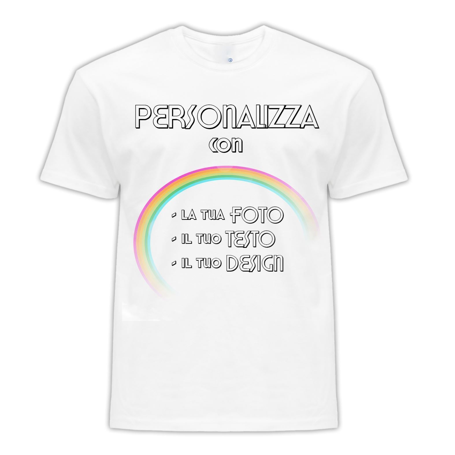 T shirt bianca PERSONALIZZABILE