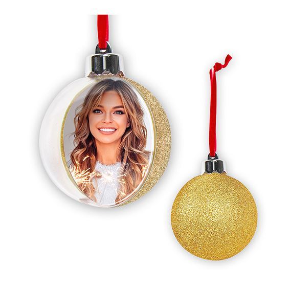 Palla di Natale personalizzabile BIG Glitter Oro