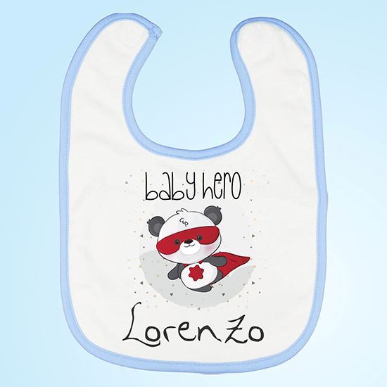 Bavaglio bambino personalizzabile " Baby Hero "