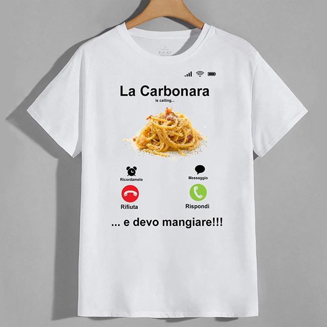 T-shirt Calling " Carbonara "