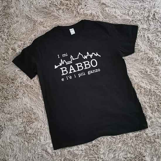 T-shirt nera I mi Babbo l'è i più ganzo