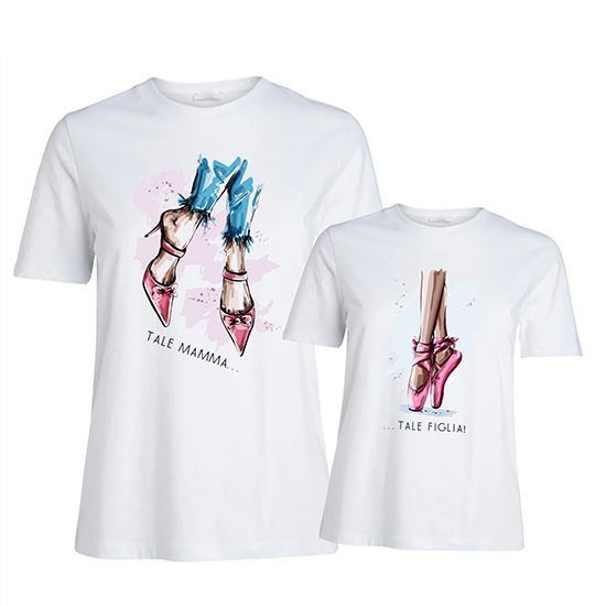 T-shirt  " tale mamma ... "  e T-shirt bambina " ... tale figlia! "