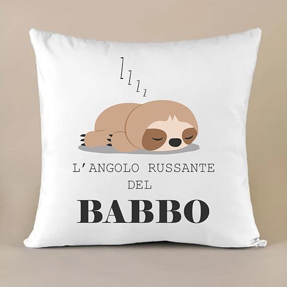 Cuscino Personalizzato bradipo babbo-papà